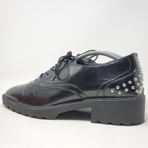 Zara Womens Studded Platform Derby Shoes 41 US 10 - Picture 5 of 12
